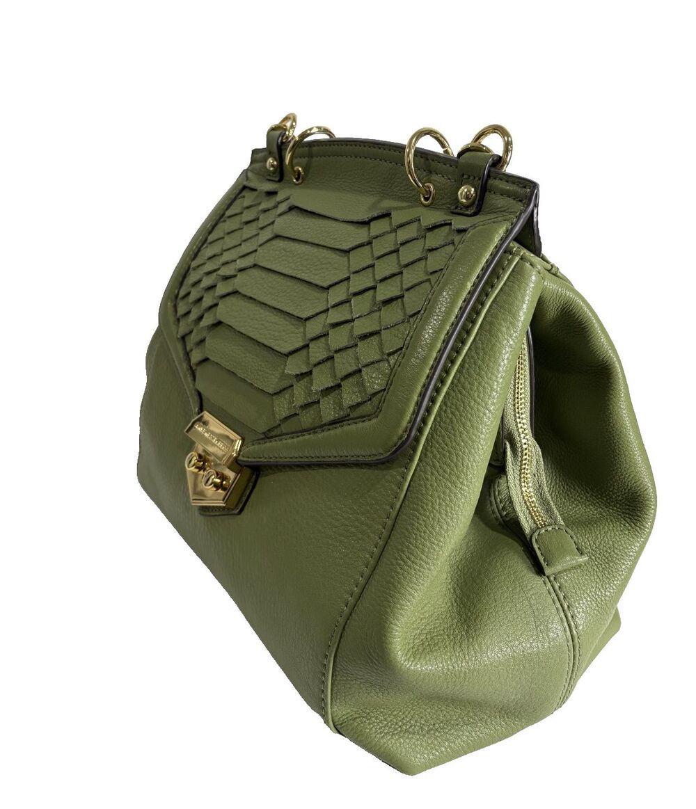 Aimee Kestenberg All For Love Shoulder Bag Green / Olive Leather Handbag - Picture 9 of 16